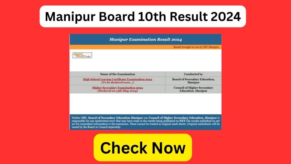 Manipur 10th Class Result 2024