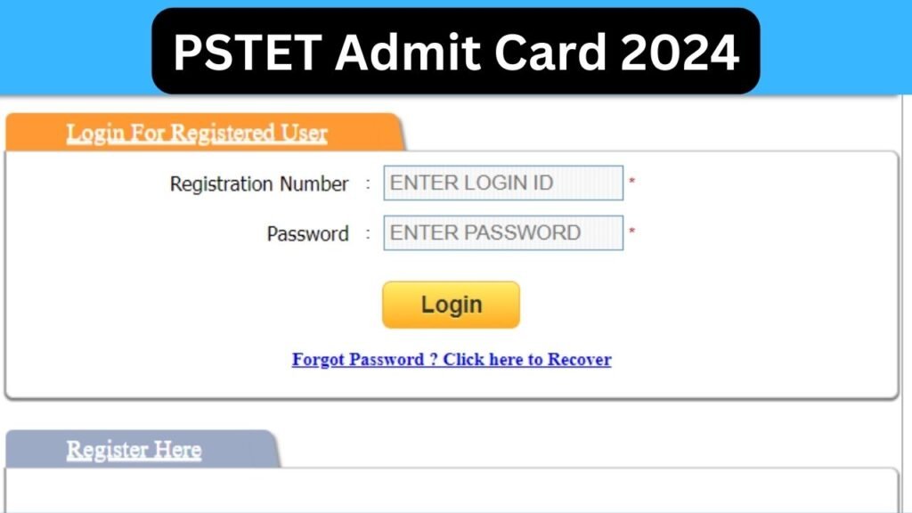 PSTET Admit Card 2024